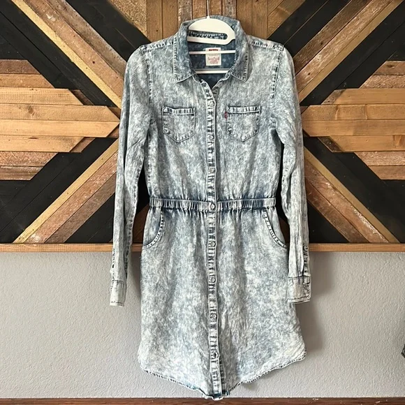 grey denim dress Dark Matter Mini Dress
